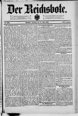Der Reichsbote on May 15, 1898