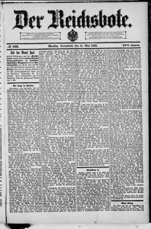 Der Reichsbote vom 21.05.1898