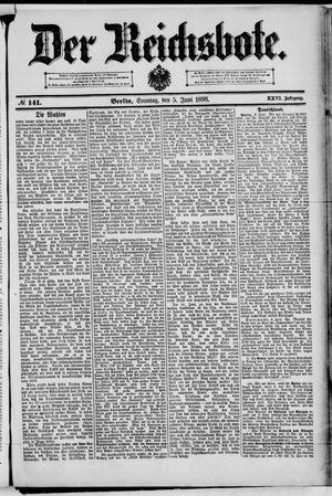 Der Reichsbote vom 05.06.1898