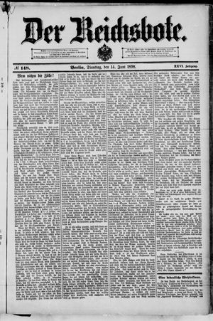 Der Reichsbote vom 14.06.1898