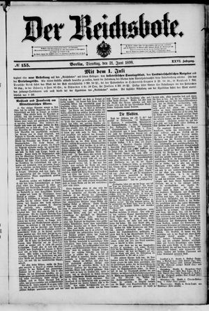 Der Reichsbote on Jun 21, 1898