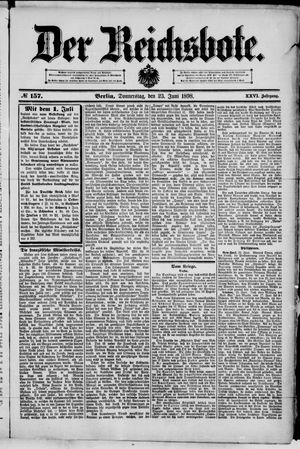 Der Reichsbote vom 23.06.1898