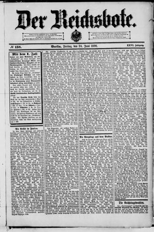 Der Reichsbote vom 24.06.1898
