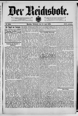 Der Reichsbote on Jul 20, 1898