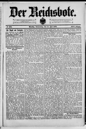Der Reichsbote vom 21.07.1898