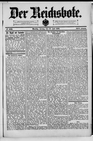 Der Reichsbote vom 22.07.1898