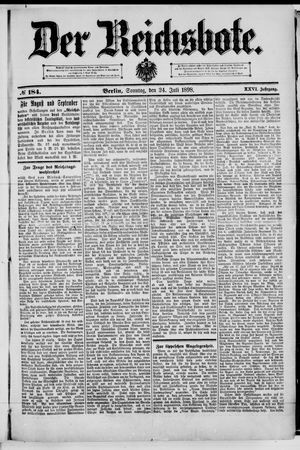 Der Reichsbote vom 24.07.1898