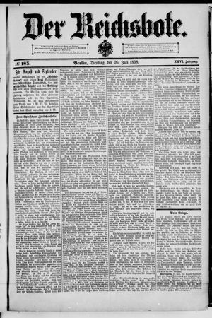 Der Reichsbote vom 26.07.1898