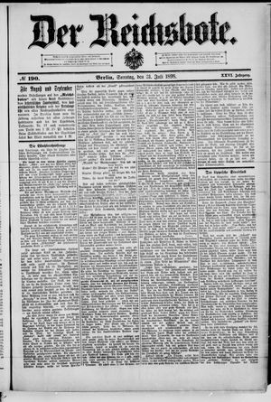 Der Reichsbote on Jul 31, 1898