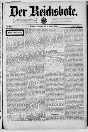 Der Reichsbote vom 03.08.1898