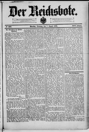 Der Reichsbote vom 07.08.1898