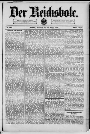 Der Reichsbote vom 10.08.1898