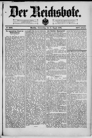 Der Reichsbote vom 11.08.1898