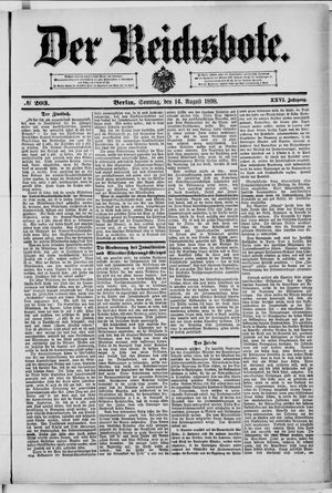 Der Reichsbote vom 14.08.1898