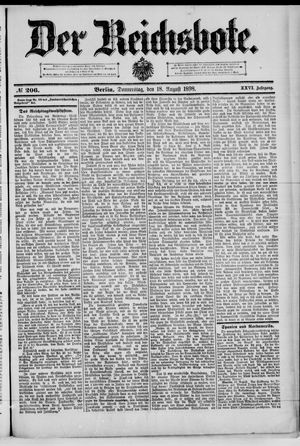 Der Reichsbote on Aug 18, 1898