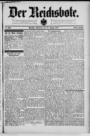 Der Reichsbote vom 24.08.1898