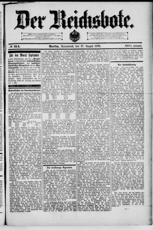 Der Reichsbote vom 27.08.1898