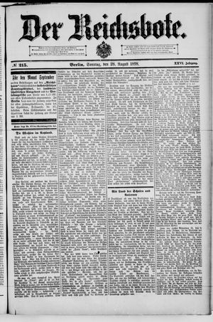 Der Reichsbote vom 28.08.1898