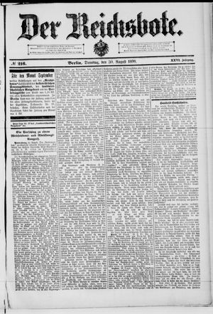 Der Reichsbote vom 30.08.1898