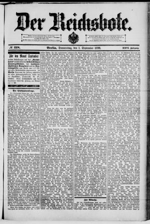 Der Reichsbote on Sep 1, 1898