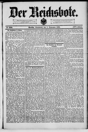 Der Reichsbote on Sep 3, 1898
