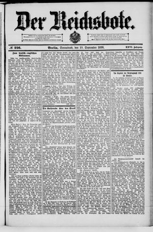 Der Reichsbote vom 10.09.1898