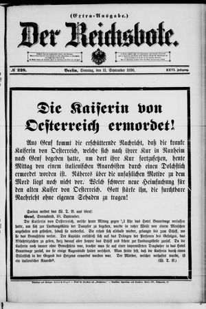 Der Reichsbote on Sep 11, 1898
