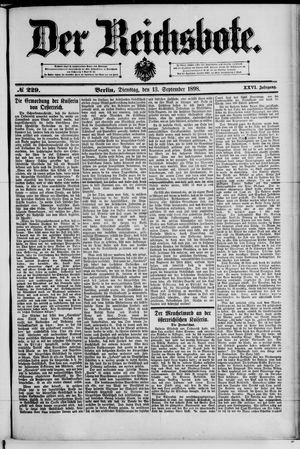 Der Reichsbote vom 13.09.1898