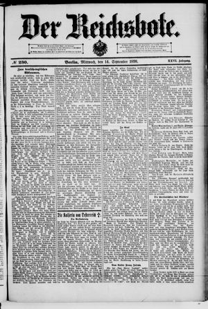 Der Reichsbote vom 14.09.1898