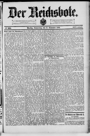 Der Reichsbote vom 15.09.1898