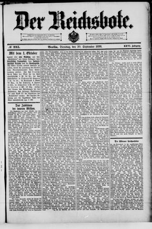 Der Reichsbote vom 20.09.1898