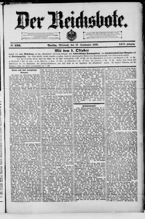 Der Reichsbote vom 21.09.1898