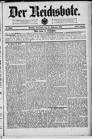 Der Reichsbote vom 24.09.1898