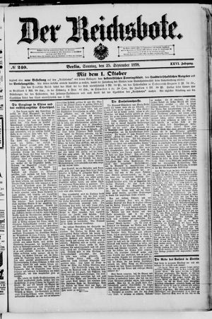 Der Reichsbote vom 25.09.1898