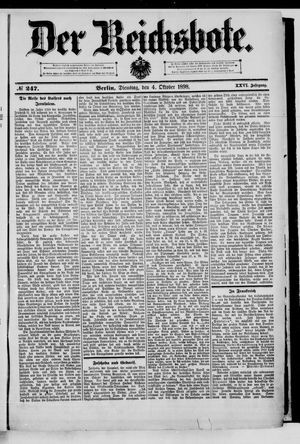 Der Reichsbote vom 04.10.1898