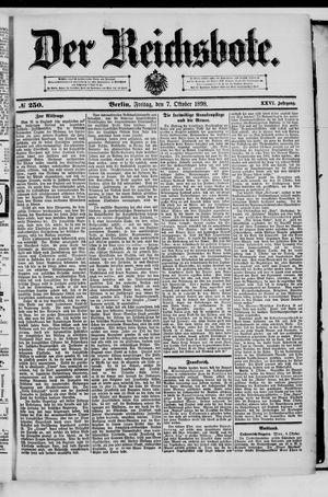 Der Reichsbote vom 07.10.1898