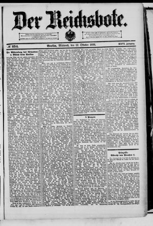 Der Reichsbote vom 12.10.1898