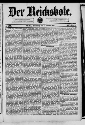Der Reichsbote vom 13.10.1898
