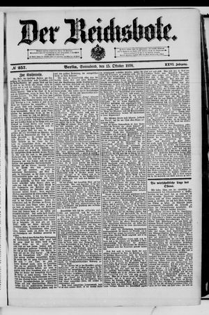 Der Reichsbote vom 15.10.1898