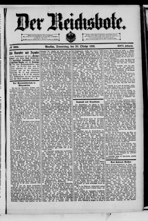 Der Reichsbote vom 20.10.1898