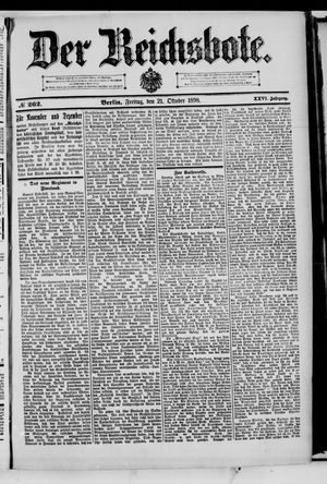 Der Reichsbote vom 21.10.1898