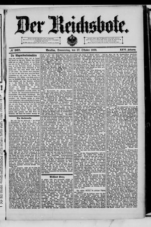 Der Reichsbote on Oct 27, 1898