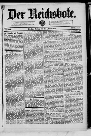 Der Reichsbote vom 28.10.1898