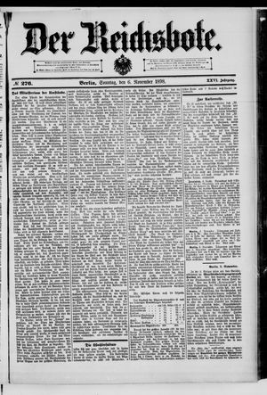 Der Reichsbote vom 06.11.1898