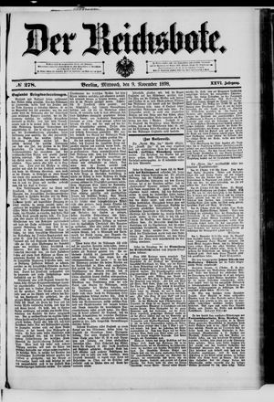 Der Reichsbote vom 09.11.1898
