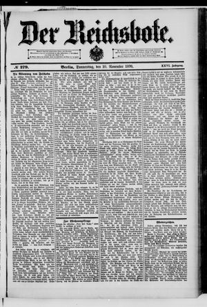 Der Reichsbote vom 10.11.1898
