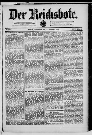 Der Reichsbote vom 12.11.1898