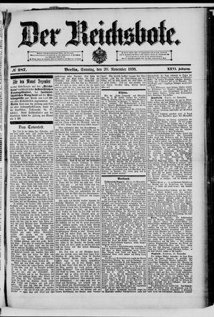 Der Reichsbote vom 20.11.1898