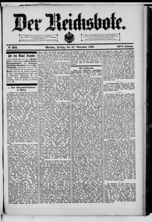 Der Reichsbote vom 25.11.1898
