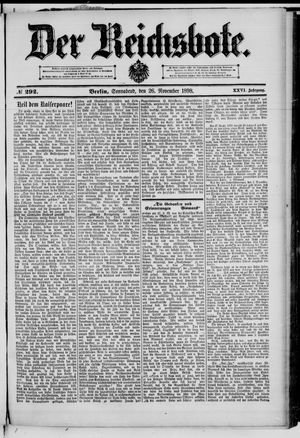 Der Reichsbote vom 26.11.1898
